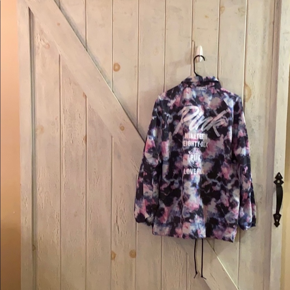 Pink and purple rain jacket